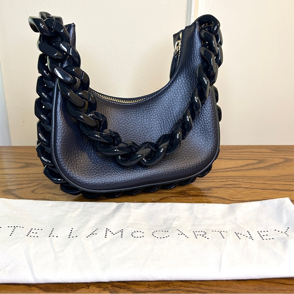 NWT Stella McCartney Small Frayme Shoulder Bag in Mood Indigo